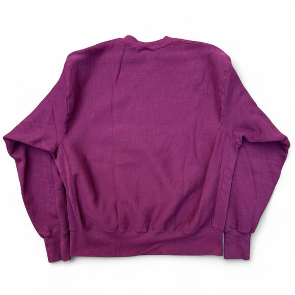 Vintage Faded Red Maroon Burgundy Lee Blank Crewneck XL Sweatshirt Essential USA - Picture 3 of 6